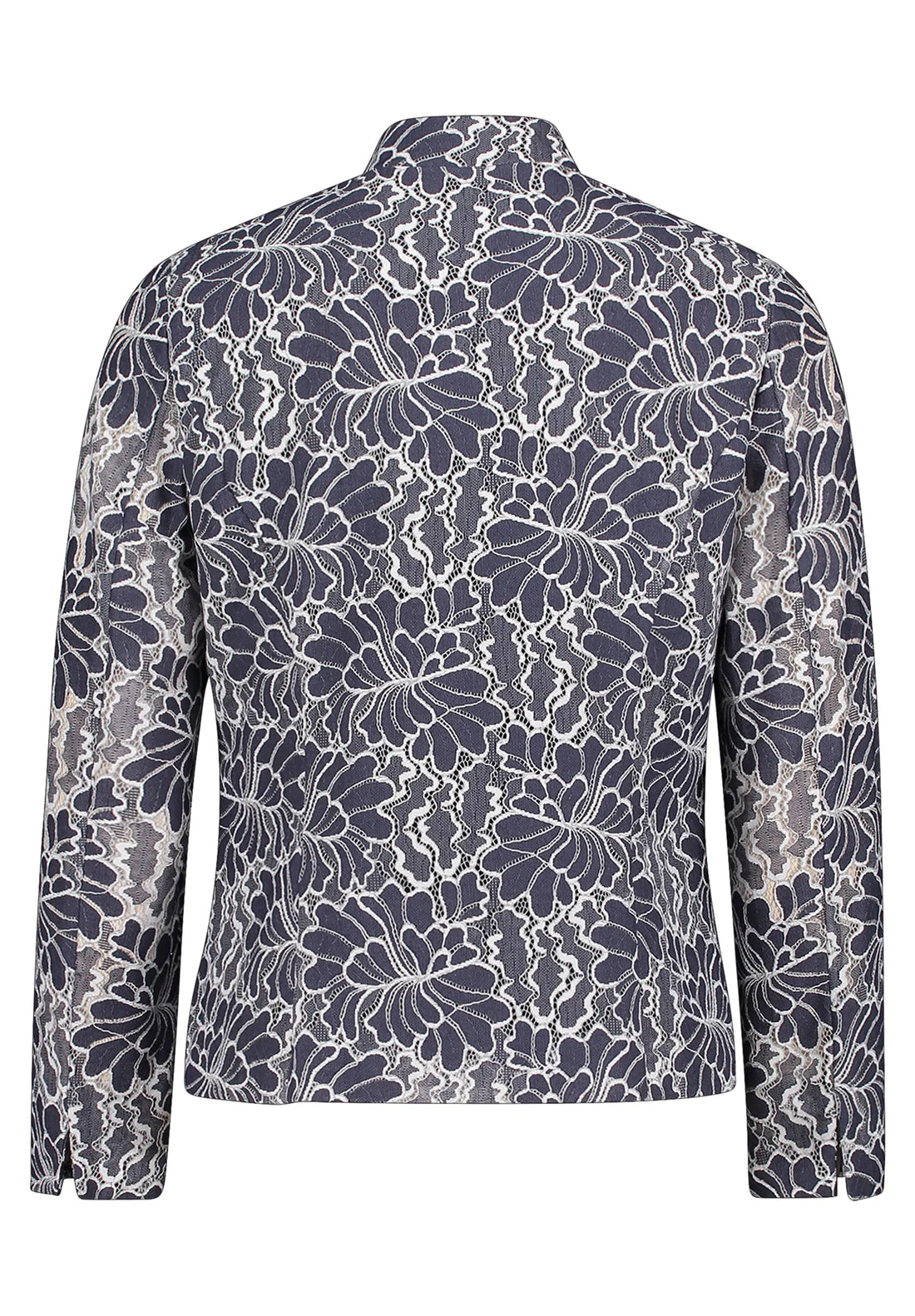 Vera Mont Dark Blue/White Women Blazer Jacket Short 1/1 Sleeve SKU: 4015-4084_8812 Image 02