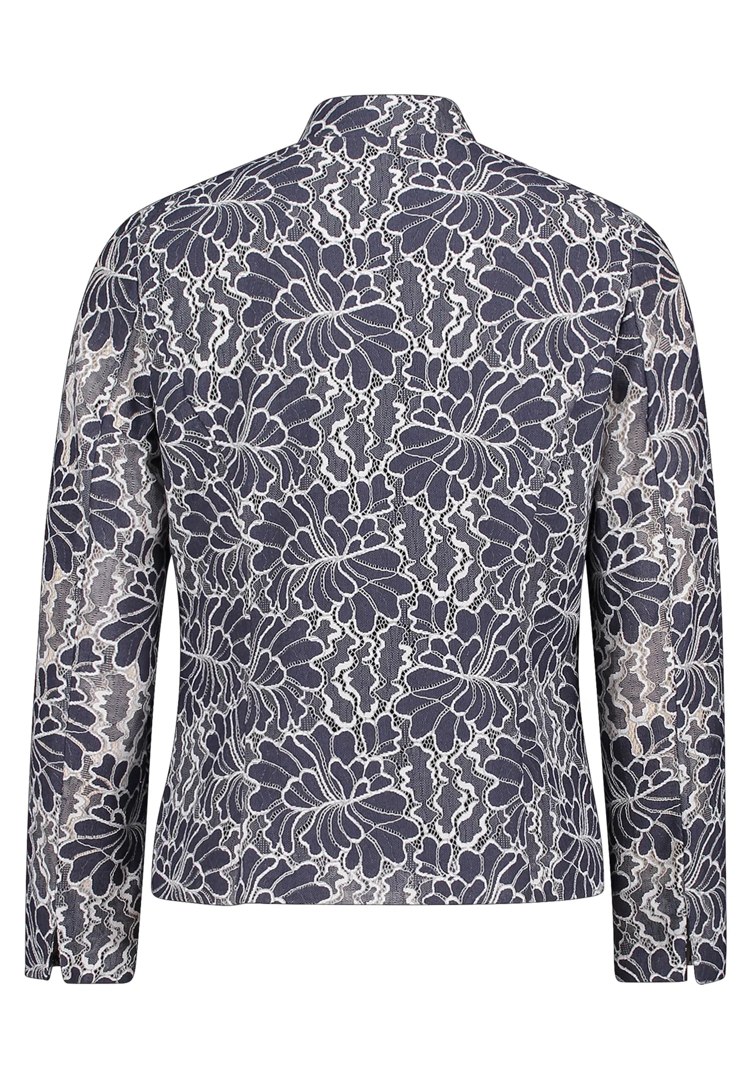 Vera Mont Dark Blue/White Women Blazer Jacket Short 1/1 Sleeve SKU: 4015-4084_8812 Image 02