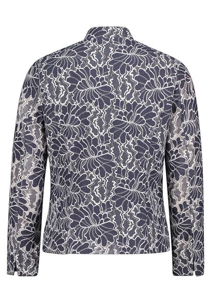 Vera Mont Dark Blue/White Women Blazer Jacket Short 1/1 Sleeve SKU: 4015-4084_8812 Image 02