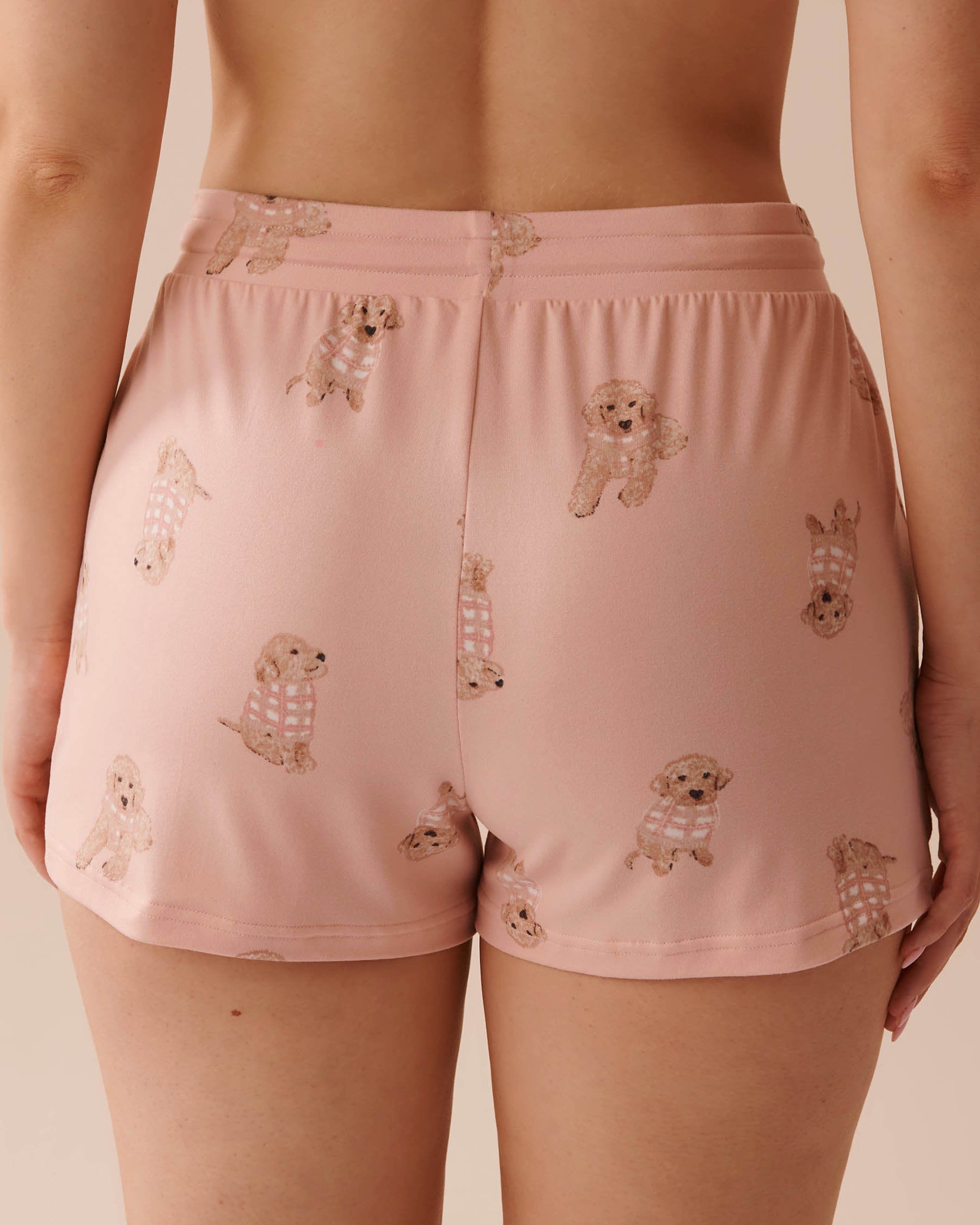 Dog Print Super Soft Pajama Shorts_40200591_P70054_02