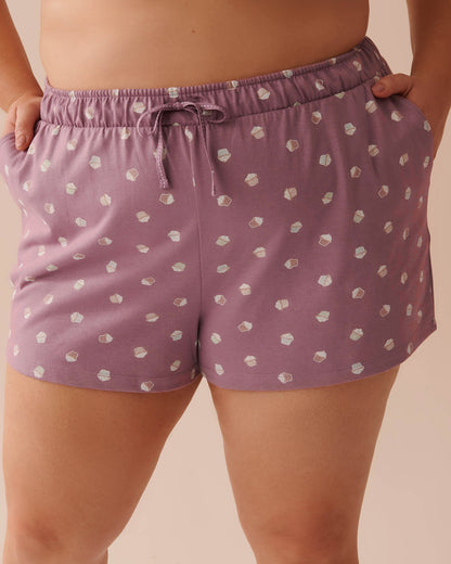 Cupcake Print Cotton Pajama Shorts_40200606_P50070_01