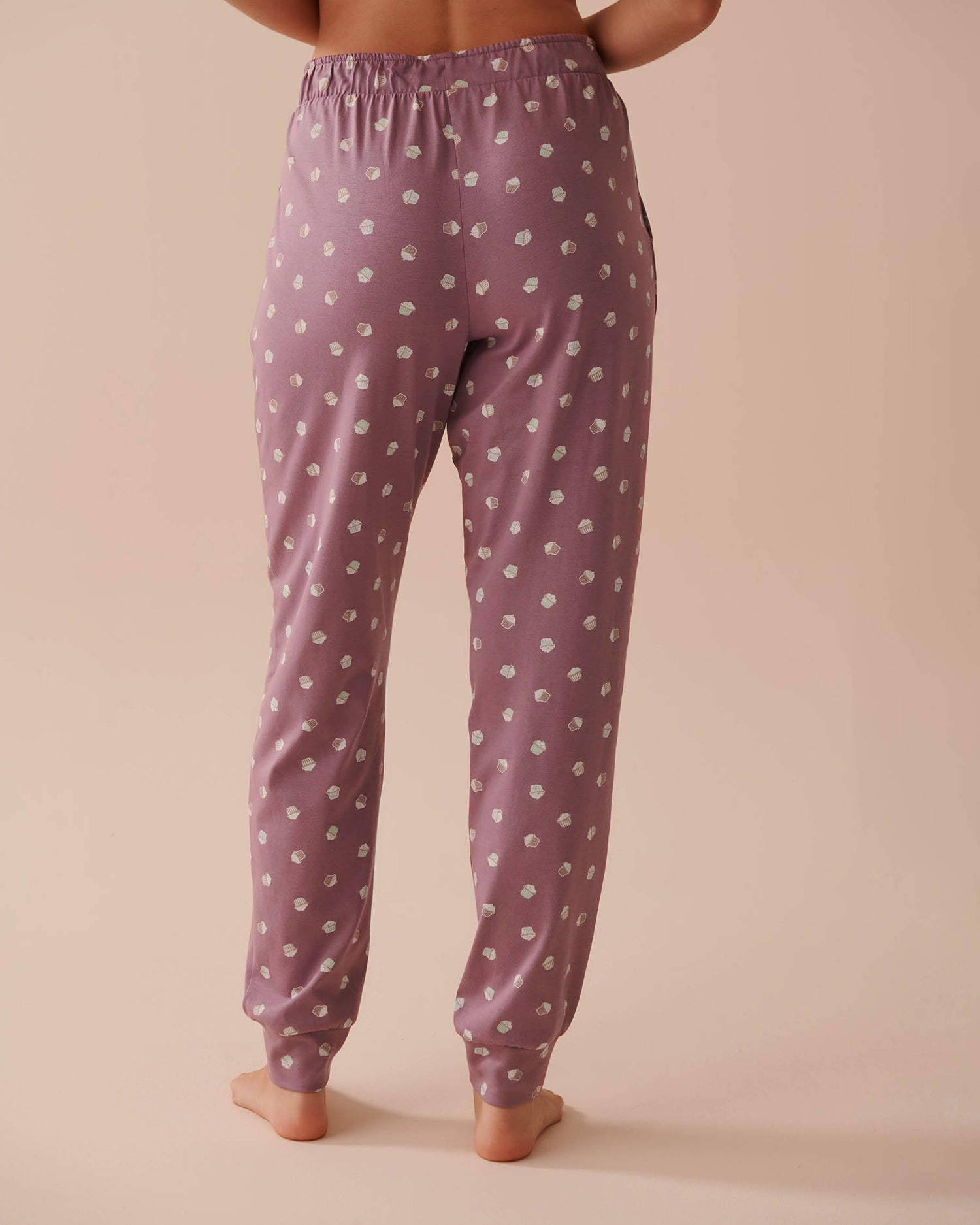 Cupcake Print Cotton Jogger Pajama Pants_40200607_P50070_02