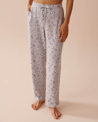 Coffee Cup Print Pajama Pants_40200610_P00370_01