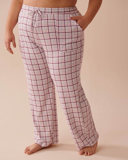 Purple Plaid Pajama Pants_40200610_P10428_01