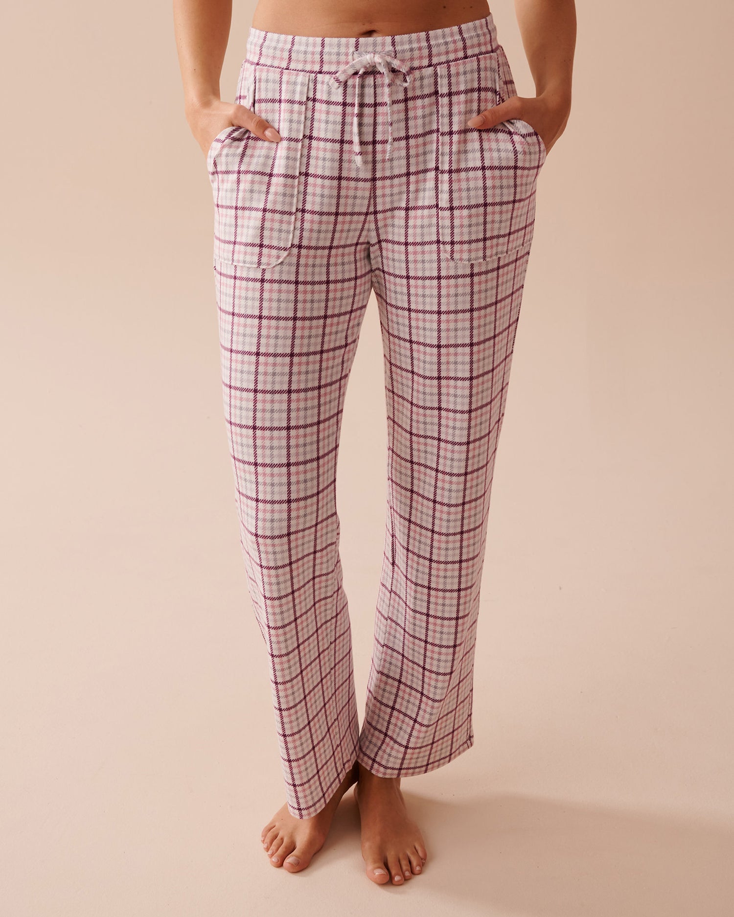 Purple Plaid Pajama Pants_40200610_P10428_03