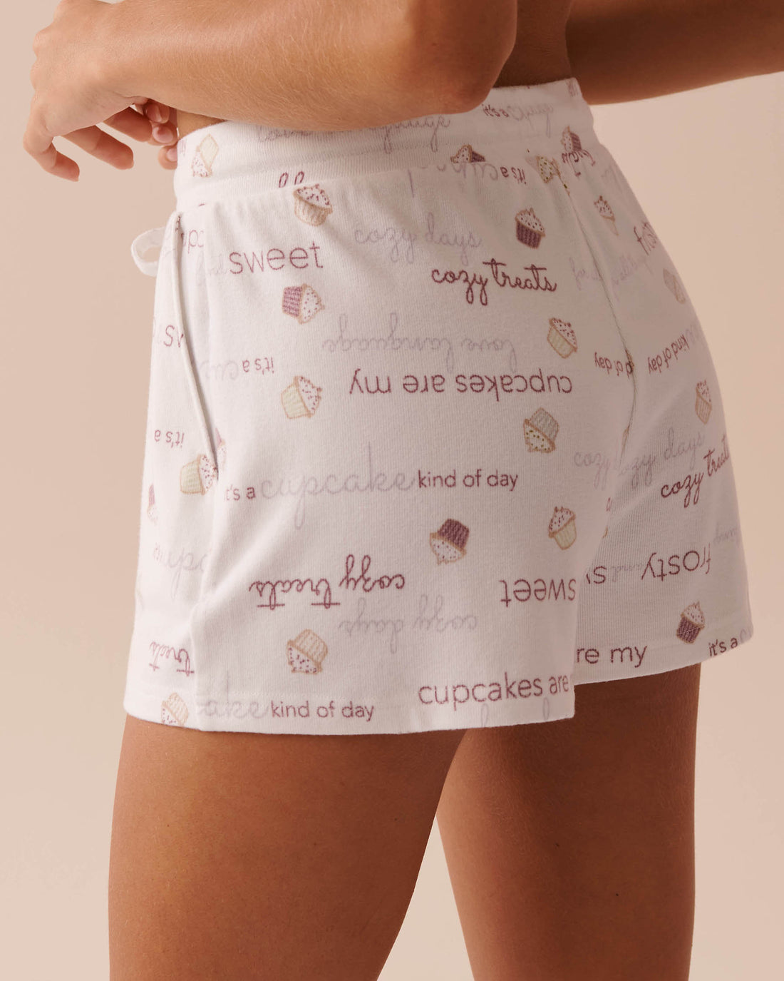 Cupcake Print Pajama Shorts_40200611_P10426_02