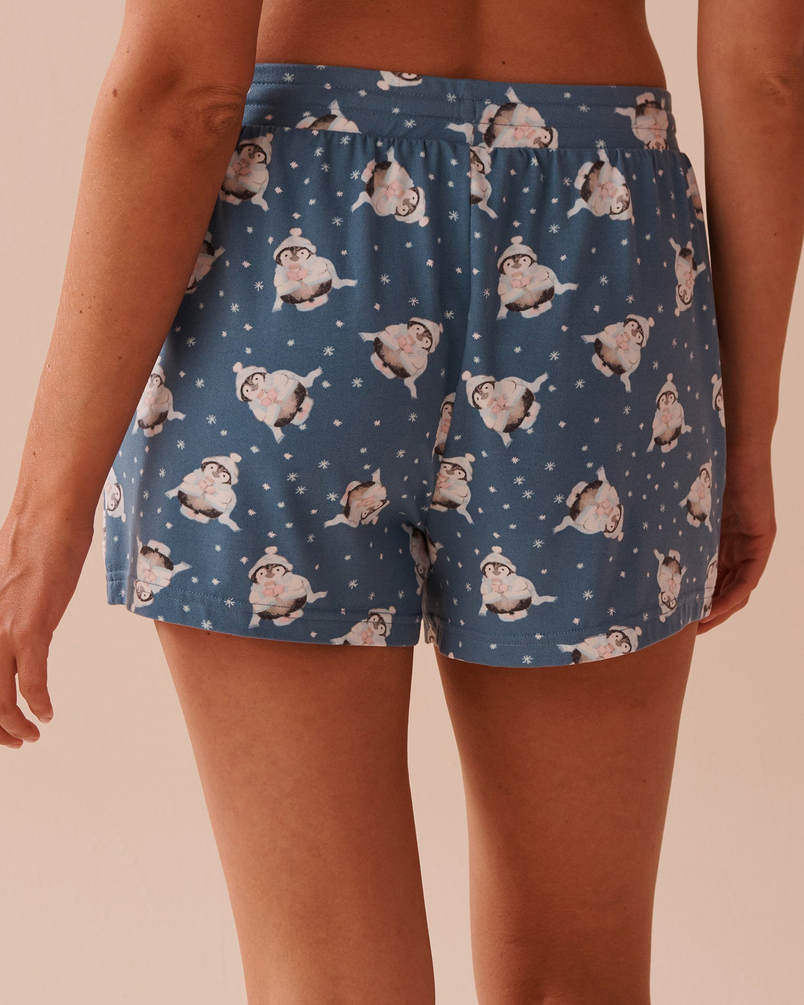 Penguin Print Super Soft Pajama Shorts_40200638_P40390_02