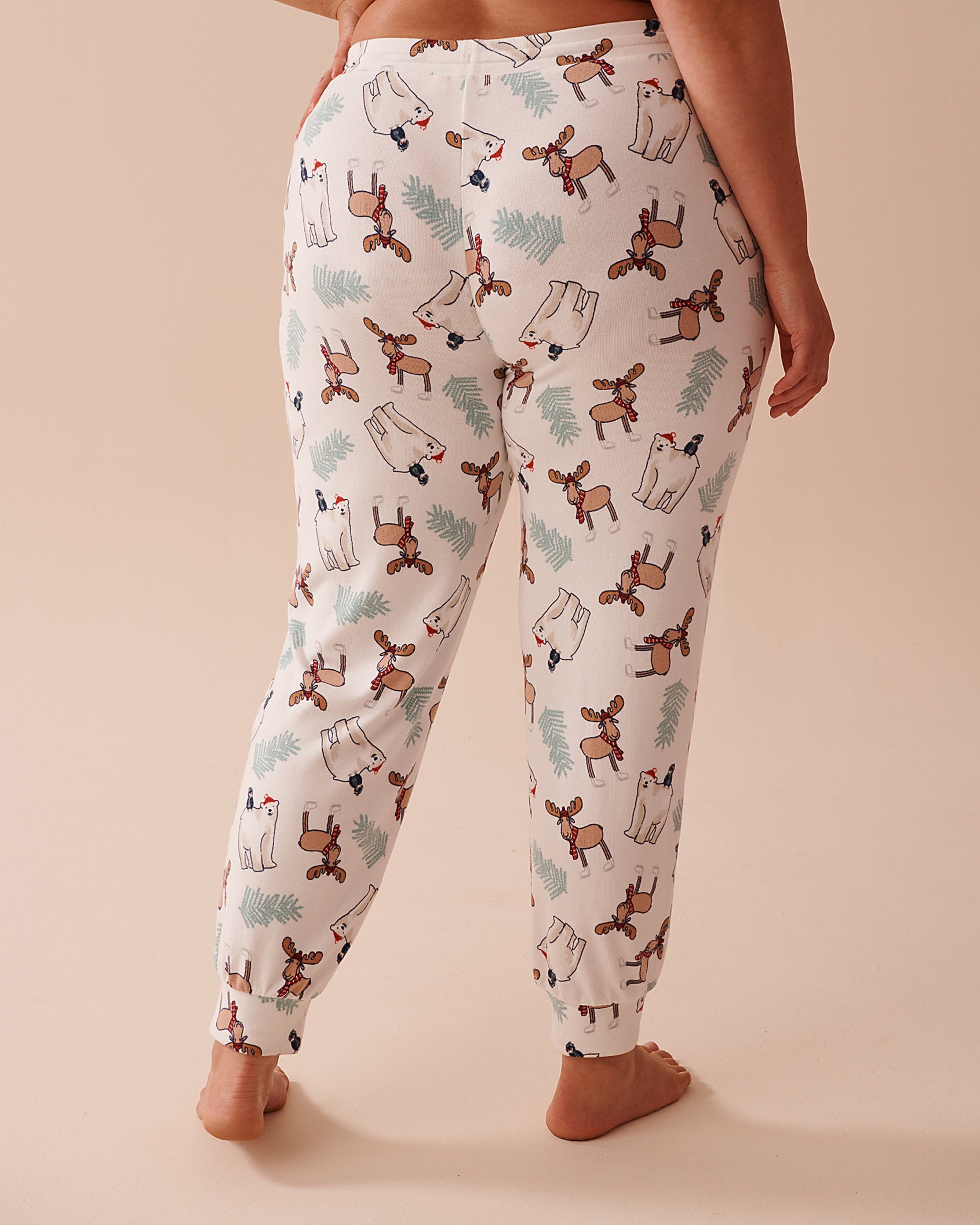 Animal Print Recycled Fibers Jogger Pajama Pants_40200654_P10455_04
