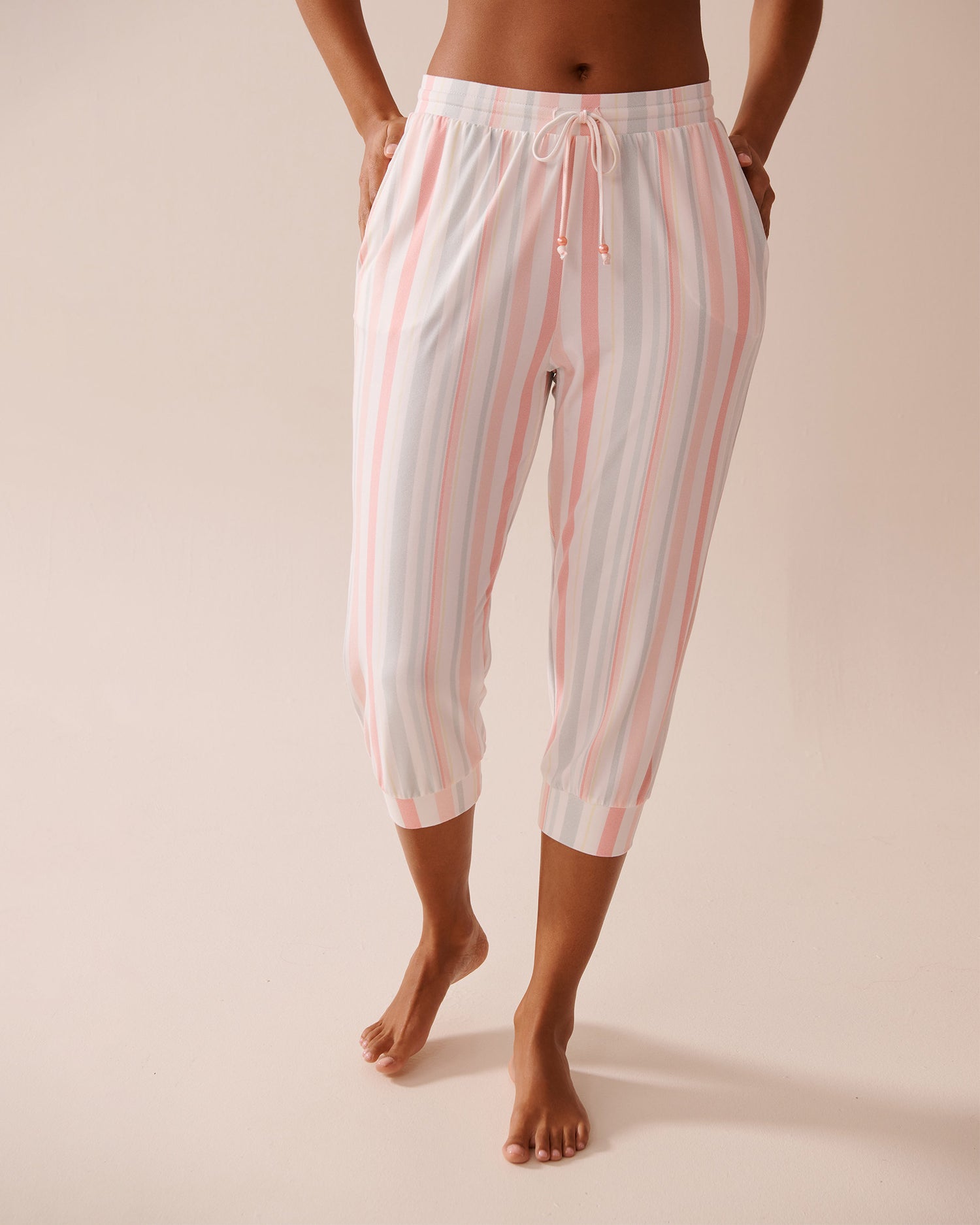 La Vie en Rose_Multistripe Super Soft Pajama Capris_40200690_P70062_01