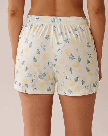 La Vie en Rose_Lemon Print Super Soft Bermuda Pajama Shorts_40200703_P10480_02