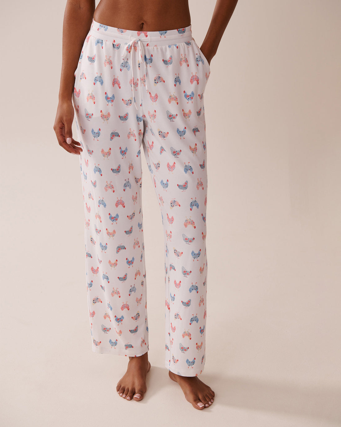 La Vie en Rose_Chicken Print Super Soft Pajama Pants_40200706_P10481_01