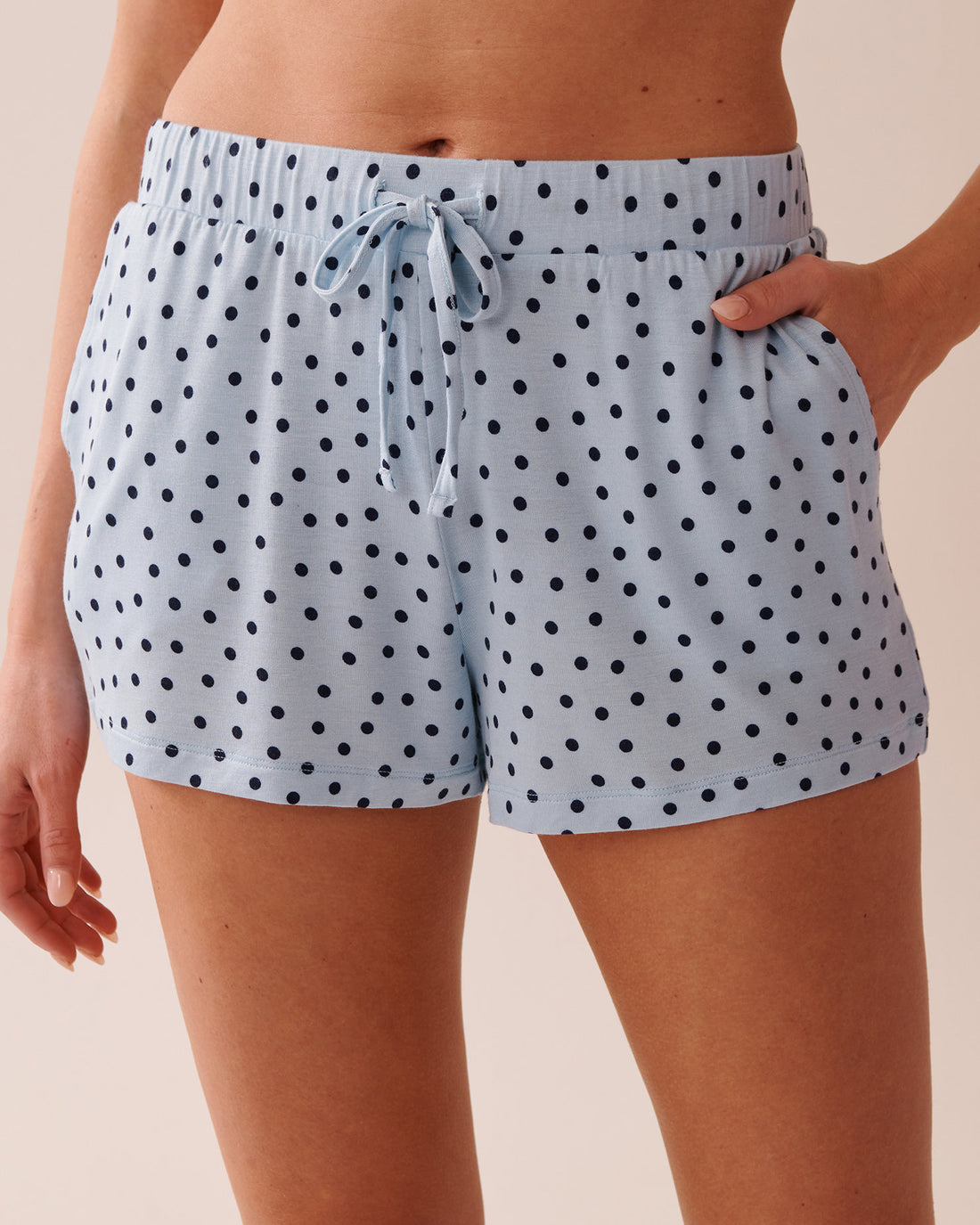 La Vie en Rose_Polka Dot Soft Jersey Pajama Shorts_40200707_P40432_01