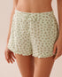 La Vie en Rose_Ditsy Floral Print Lettuce Edge Pointelle Pajama Shorts_40200722_P30117_01