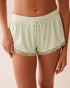 La Vie en Rose_Gingham Print Lace Trim Super Soft Pajama Shorts_40200724_P30115_01