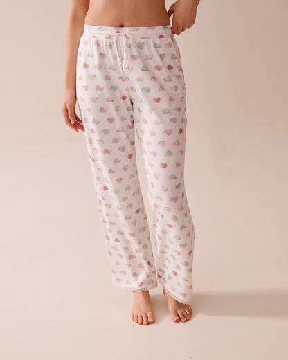 La Vie en Rose_Snail Print Lace Trim Super Soft Pajama Pants_40200729_P10496_01