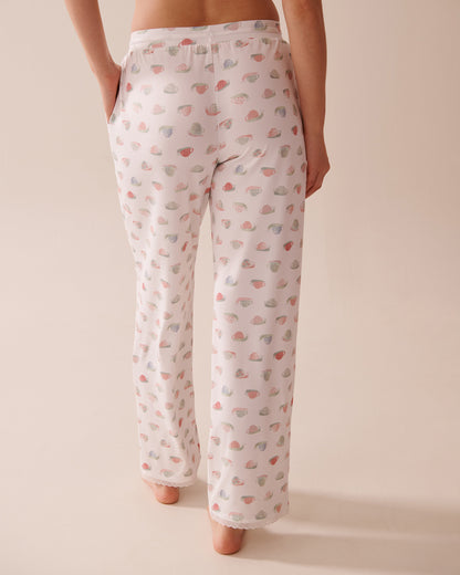 La Vie en Rose_Snail Print Lace Trim Super Soft Pajama Pants_40200729_P10496_02