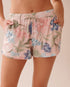 La Vie en Rose_Watercolour Flower Print Super Soft Pajama Shorts_40200731_P60362_01