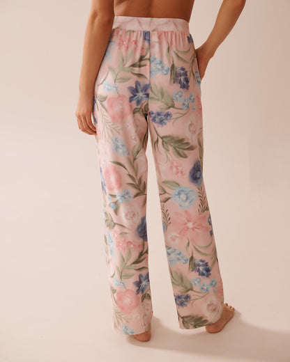 La Vie en Rose_Watercolour Flower Print Super Soft Pajama Pants_40200732_P60362_02