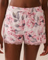 La Vie en Rose_Snow White Big Floral_Camellia Print Lace Trim Super Soft Pajama Shorts_40200735_P10512_01