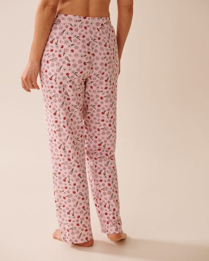La Vie en Rose_Parfait Pink Ditsy_Pink Floral Print Ribbed Jersey Pajama Pants_40200746_P60389_02