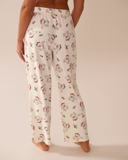 La Vie en Rose_Snow White Cowbear_Cowboy Teddy Bear Print Super Soft Pajama Pants_40200747_P10513_04