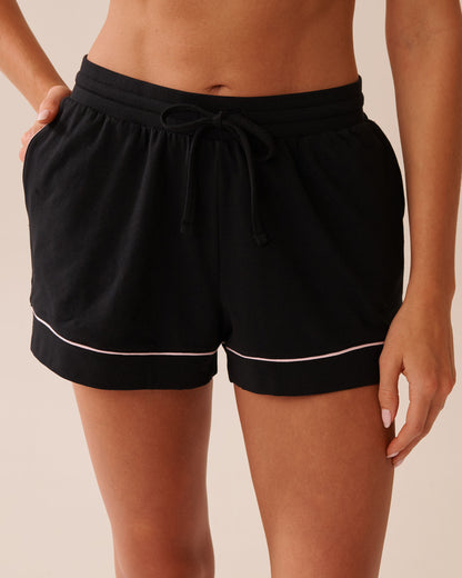La Vie en Rose_Black Beauty_Cotton Pajama Shorts_40200749_00001_01