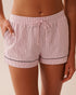 La Vie en Rose_Parfait Pink Pinstripe_Cotton Pajama Shorts_40200749_P60387_01