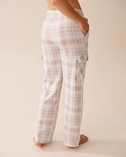 La Vie en Rose_Baby Blue Plaid_Baby Blue Plaid Cargo Pajama Pants_40200761_P40484_02