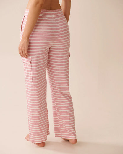 La Vie en Rose_Zephyr Coffee Stripe_Coffee-Themed Stripe Cargo Pajama Pants_40200761_P60401_02