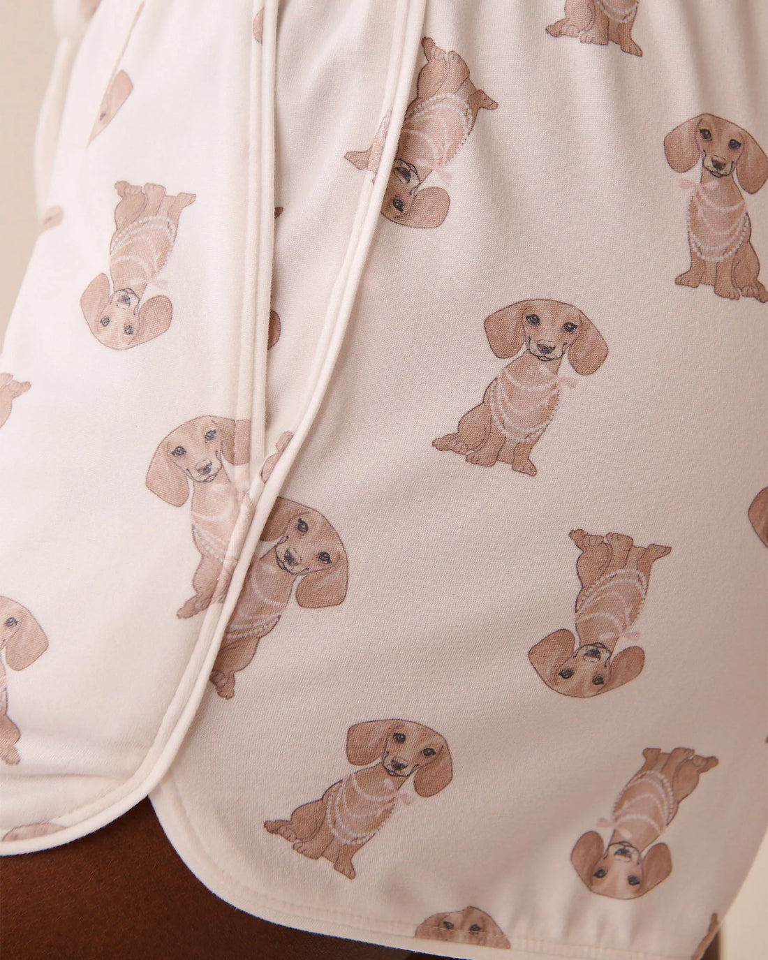 La Vie en Rose_Snow White Dachshund_Dachshund Print Super Soft Pajama Shorts_40200762_P10524_02