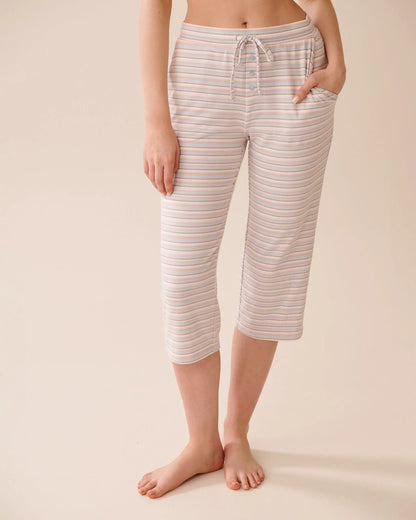 La Vie en Rose_Baby Blue Multistripe_Pastel Stripe Recycled Fibers Pajama Capris_40200764_P40483_01