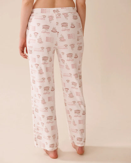 La Vie en Rose_Snow White Espresso_Espresso Print Recycled Fibers Pajama Pants_40200765_P10525_03