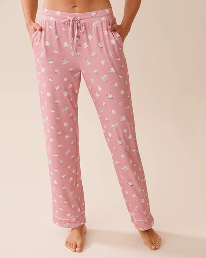 La Vie en Rose_Zephyr Coffee_Coffee Cup Print Super Soft Pajama Pants_40200767_P60400_01