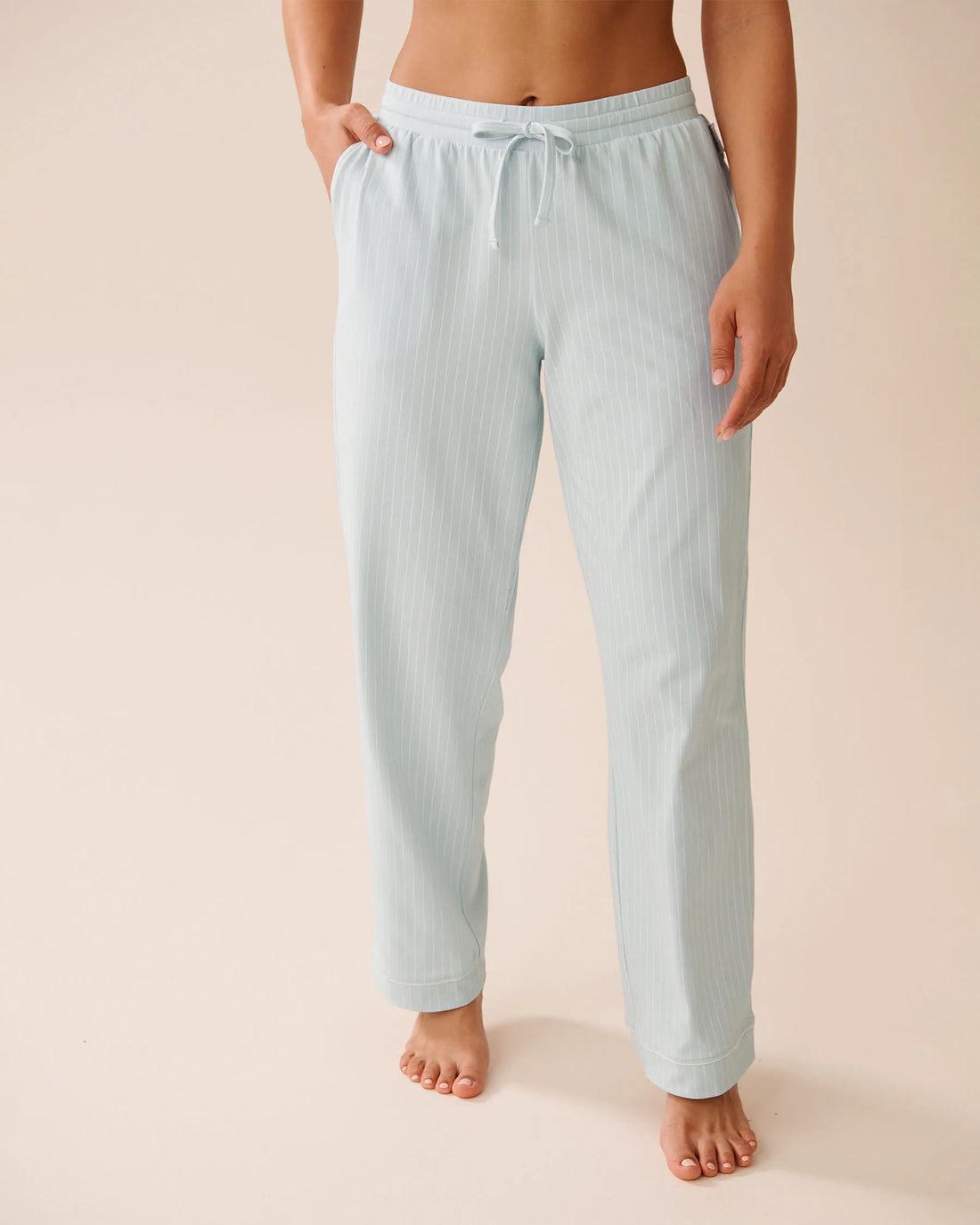 La Vie en Rose_Baby Blue Pinstripe_Cotton Pajama Pants_40200771_P40485_01