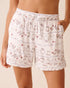 La Vie en Rose_Snow White Farm_Farm Friends Print Soft Velour Pajama Shorts_40200788_P10555_01