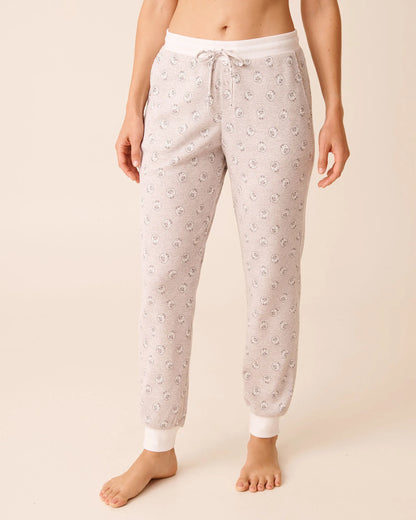La Vie en Rose_Comfy Grey Printed Mix Sheep_Sheep Print Waffle Knit Jogger Pajama Pants_40200789_P00478_01