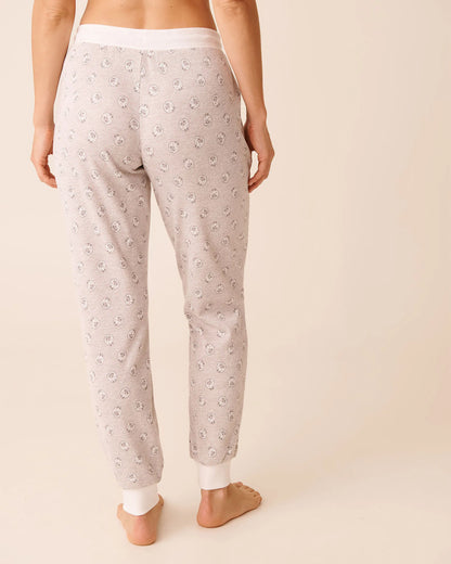 La Vie en Rose_Comfy Grey Printed Mix Sheep_Sheep Print Waffle Knit Jogger Pajama Pants_40200789_P00478_02