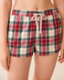 La Vie en Rose_Savvy Red Green Plaid_Red Plaid Super Soft Pajama Shorts_40200793_P60430_01