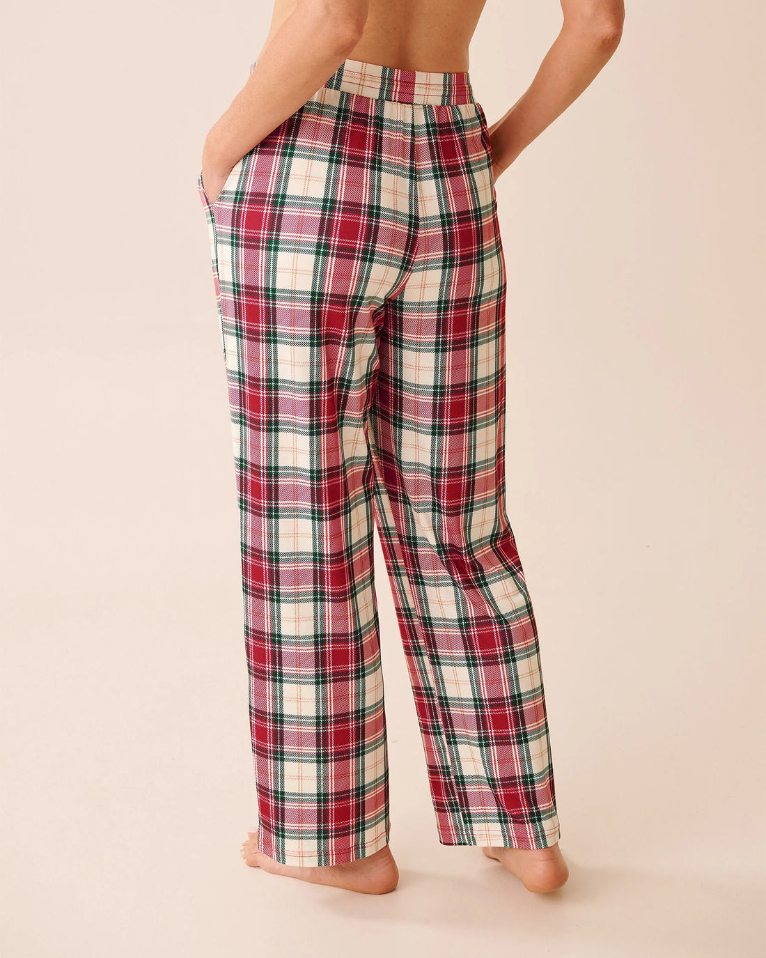La Vie en Rose_Savvy Red Green Plaid_Red Plaid Super Soft Pajama Pants_40200794_P60430_02