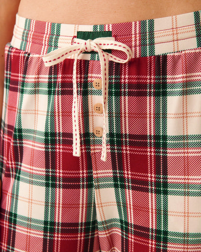 La Vie en Rose_Savvy Red Green Plaid_Red Plaid Super Soft Pajama Pants_40200794_P60430_04
