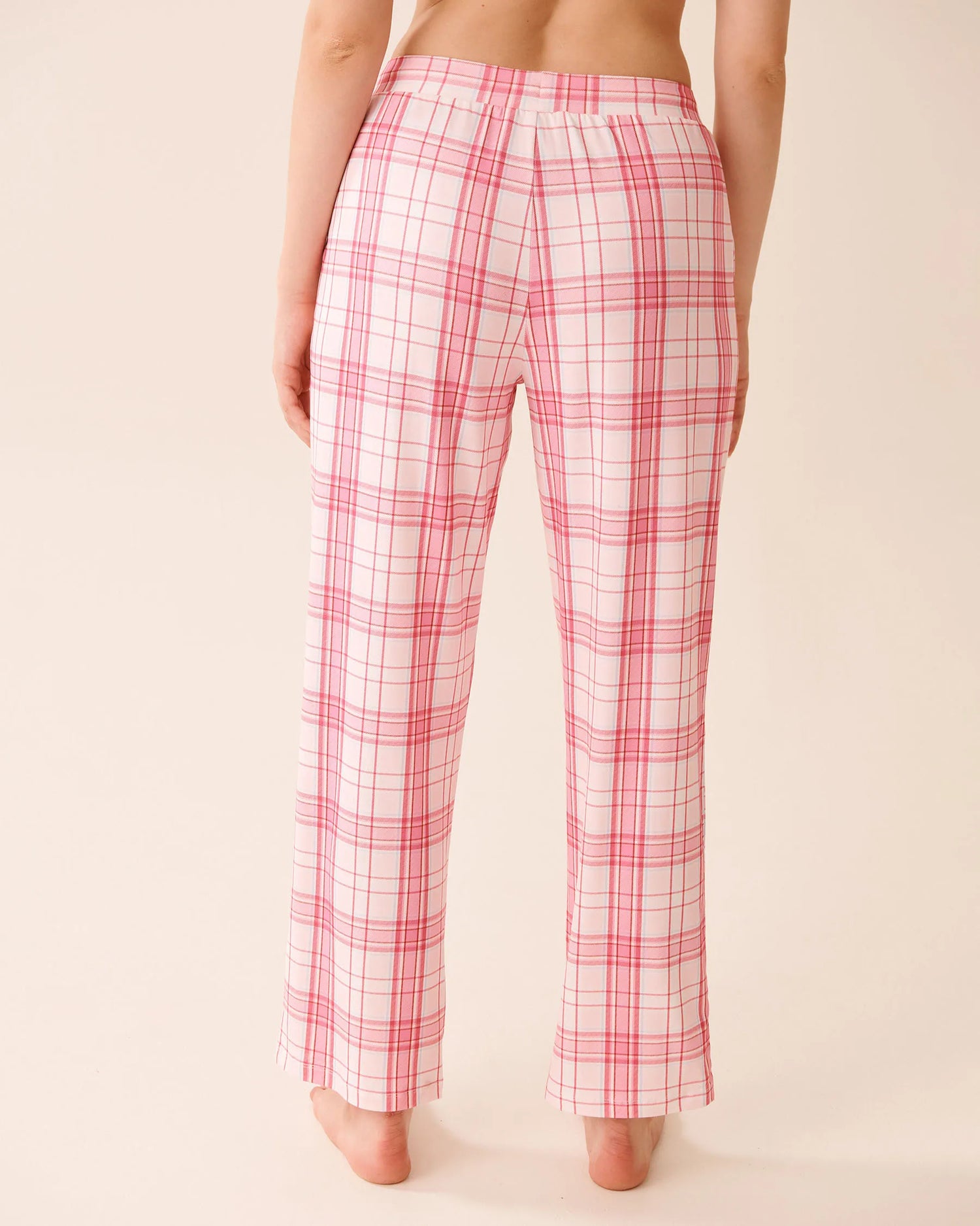 La Vie en Rose_Cherry Blossom Pink Plaid_Pink Plaid Super Soft Pajama Pants_40200795_P60427_02