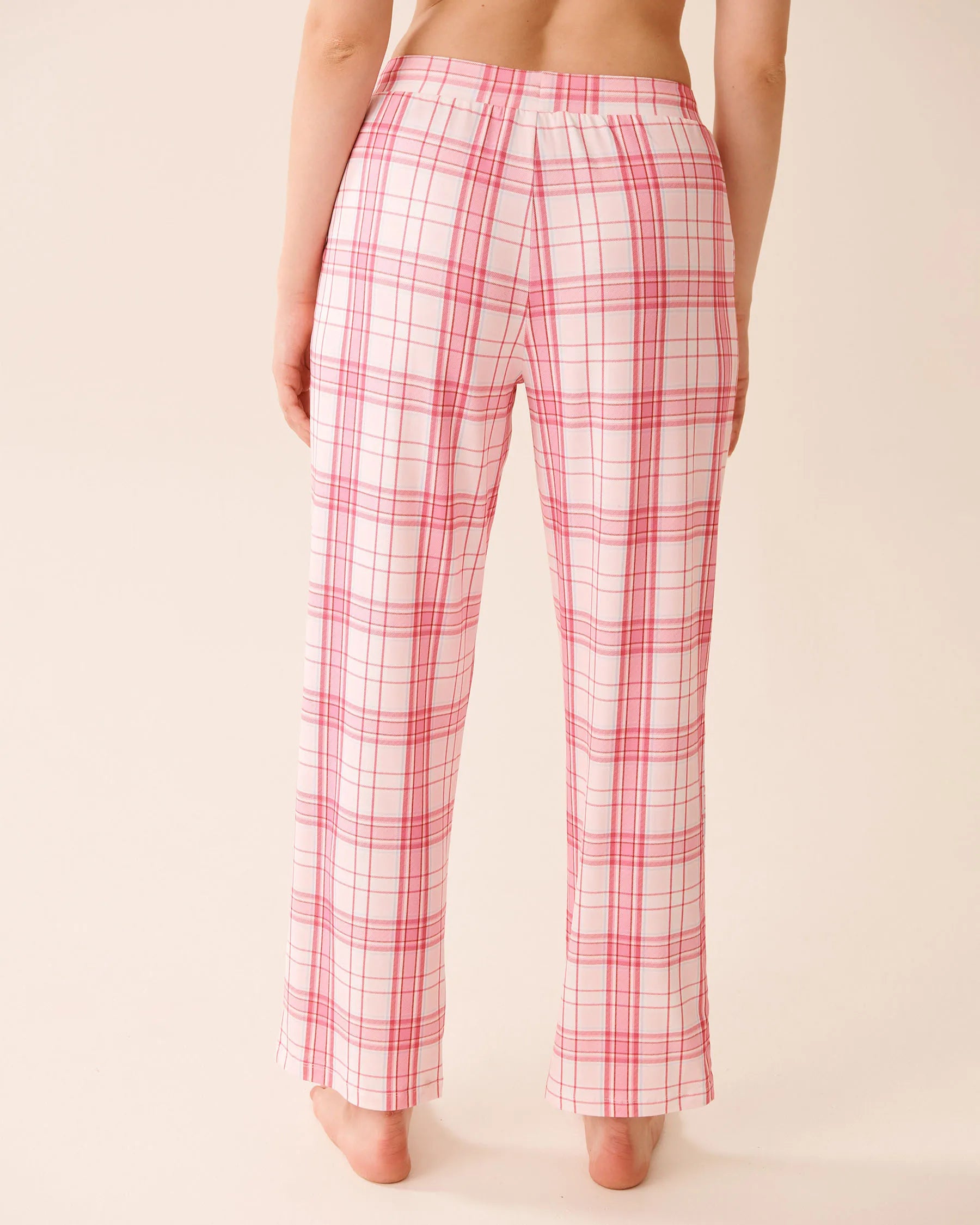La Vie en Rose_Cherry Blossom Pink Plaid_Pink Plaid Super Soft Pajama Pants_40200795_P60427_02