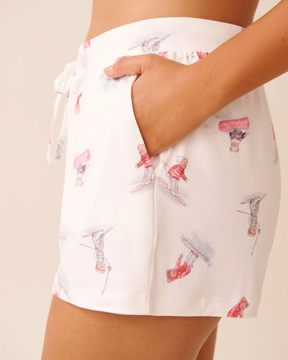 La Vie en Rose_Snow White Ski_Apr�s-Ski Print Super Soft Pajama Shorts_40200798_P10550_03