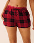 La Vie en Rose_Savvy Red Buffalo Plaid_Buffalo Plaid Super Soft Pajama Shorts_40200799_P60428_01