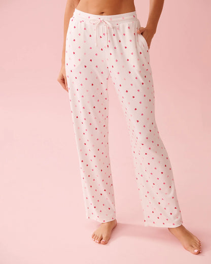 La Vie en Rose_Snow White Candy Hearts_Heart Print Pointelle Pajama Pants_40200805_P10574_02