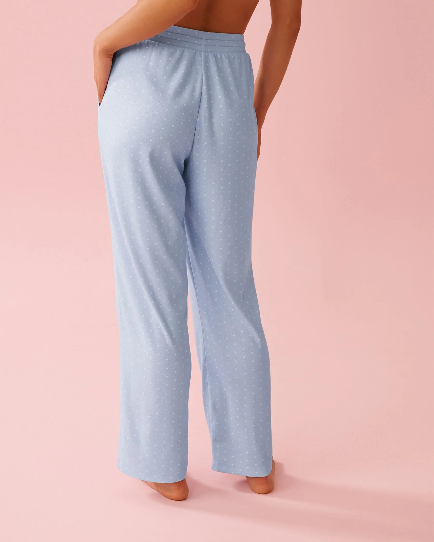 La Vie en Rose_Windsurfer Mini Hearts_Heart Print Pointelle Pajama Pants_40200805_P40533_02