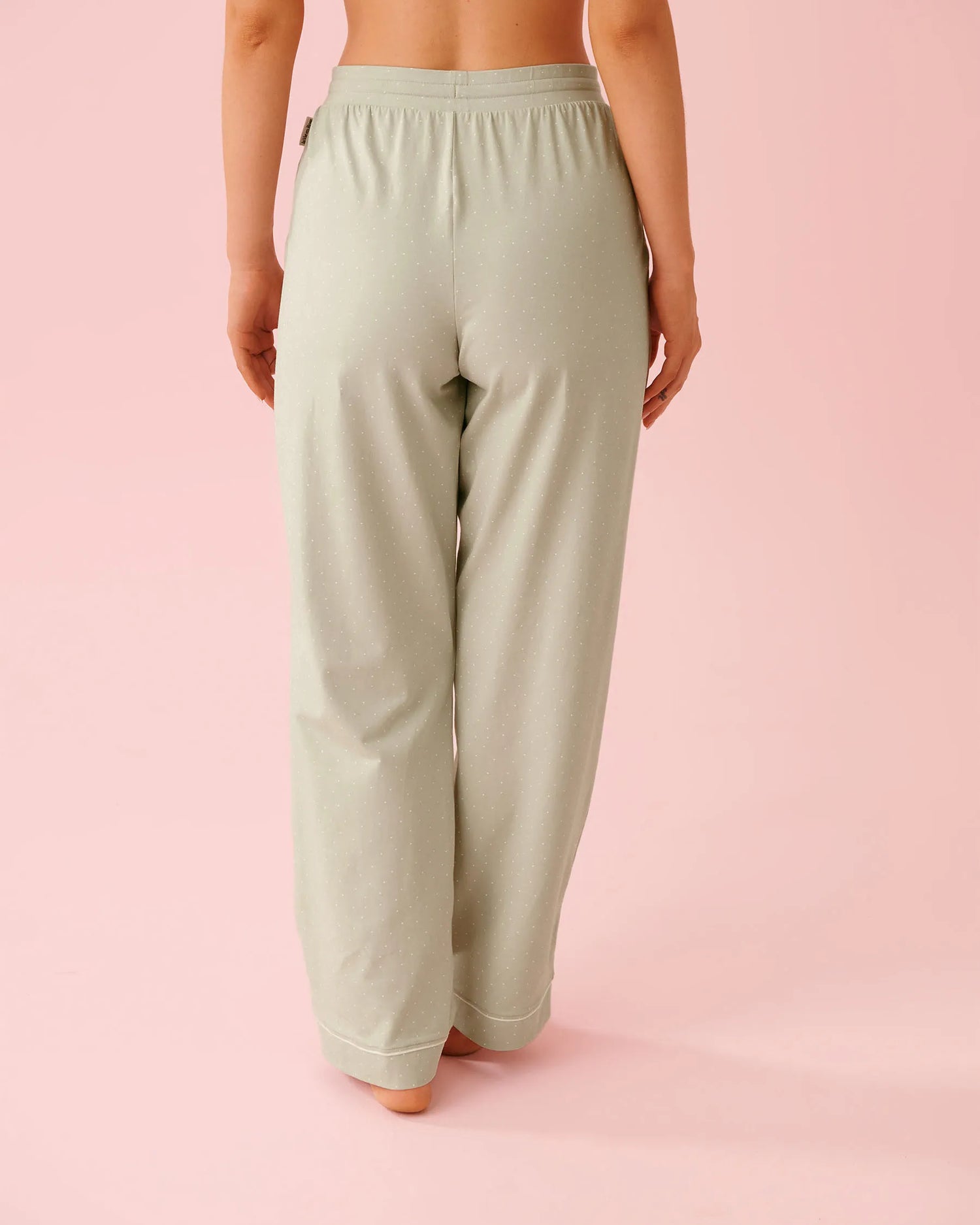 La Vie en Rose Mineral Gray Mini Dot Women Cotton Pajama Pants SKU: 40200807_P30144 Image 02