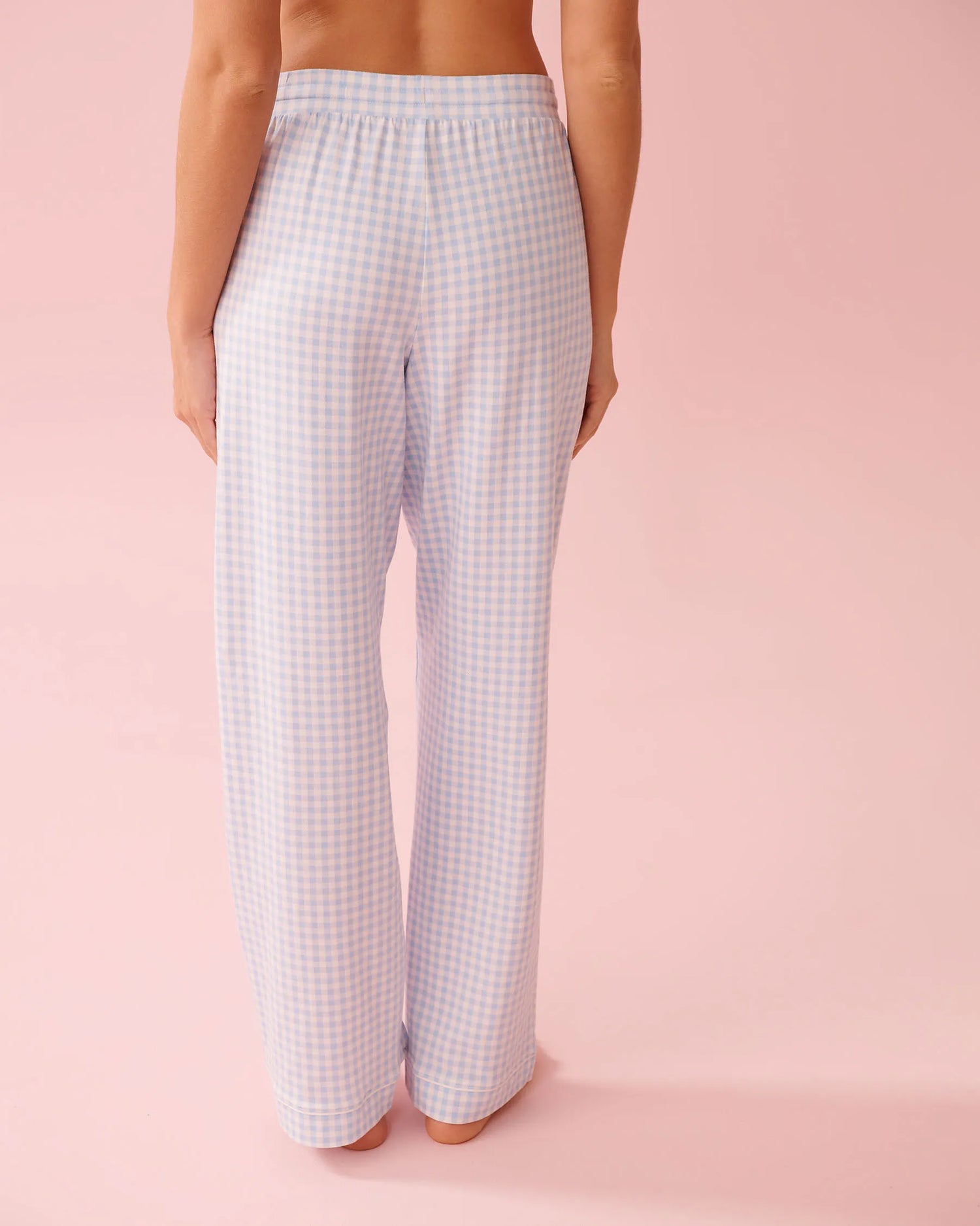 La Vie en Rose Windsurfer Gingham Women Cotton Pajama Pants SKU: 40200807_P40535 Image 04
