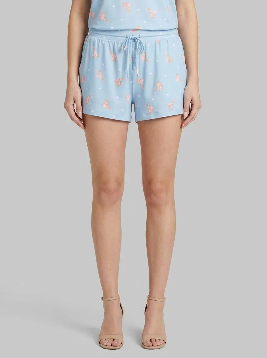 La Vie en Rose Windsurfer Rabbit Women Bunny Print Super Soft Pajama Shorts SKU: 40200808_P40532 Image 00