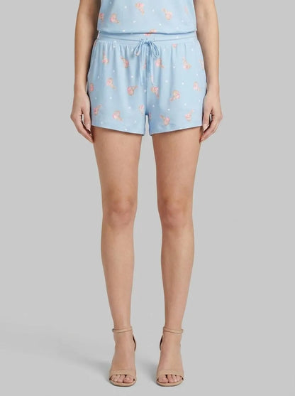 La Vie en Rose Windsurfer Rabbit Women Bunny Print Super Soft Pajama Shorts SKU: 40200808_P40532 Image 00